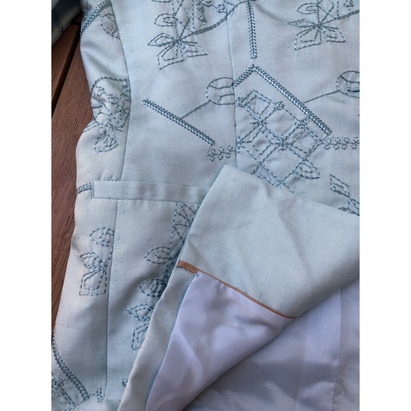 Single button light blue one breasted summer blazer - Picture 10 of 10